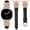 Black/ Rose Gold, variant on Celtic Knot Leather Band Compatible with Samsung Galaxy Watch 8 40mm 44mm & Galaxy Watch 8 Classic 46mm Women, Slim Dressy Soft Leather Strap