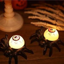 Fankiway Halloween Eye Light Spider Back Explosion Eye Candle Light Party Mood Decoration Supplies LED Pumpkin Light 2pcs, Halloween Decorations