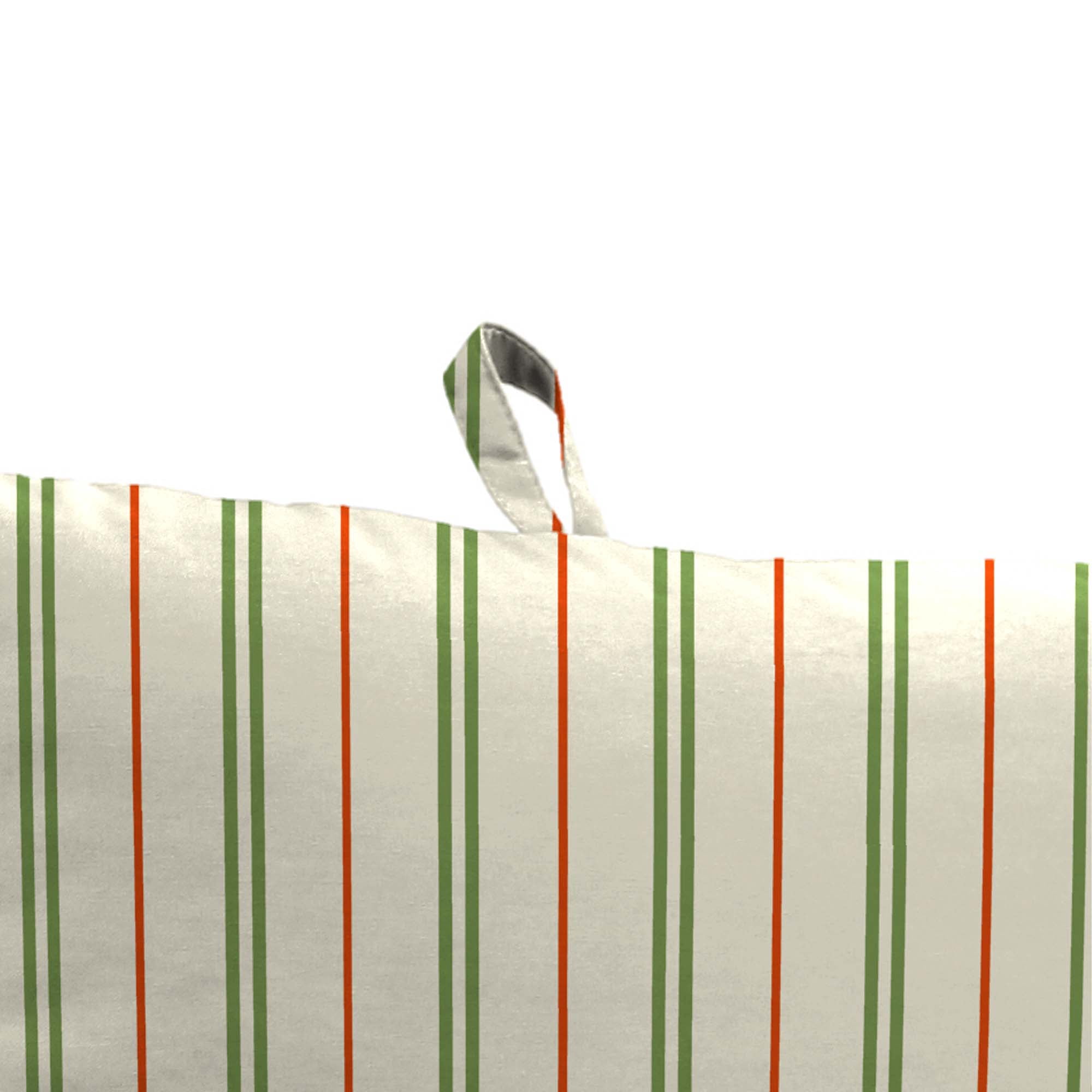 Jordan Manufacturing 44" x 21" Gallan Cedar Grey Stripe Rectangular Outdoor Chair Cushion with Ties and Hanger Loop