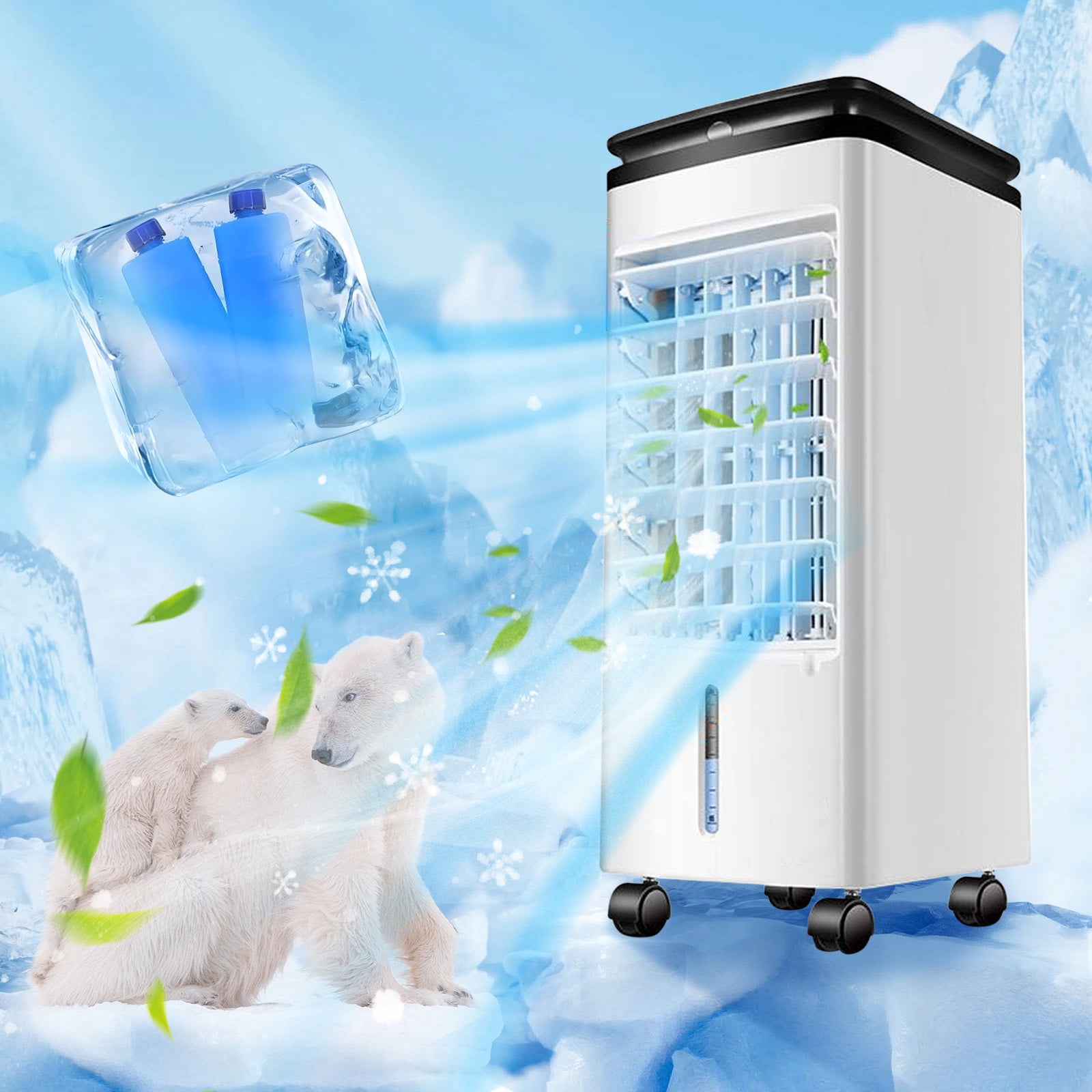 PHIGZNT Swamp Cooler, 3288CFM Evaporative Air Cooler with 10.6-Gal Water Tank, Evaporative Cooler with Water Level Alarm, 3 Speeds, 12H Timer, Air Cooler for Indoor Outdoor Patio Use(42IN)