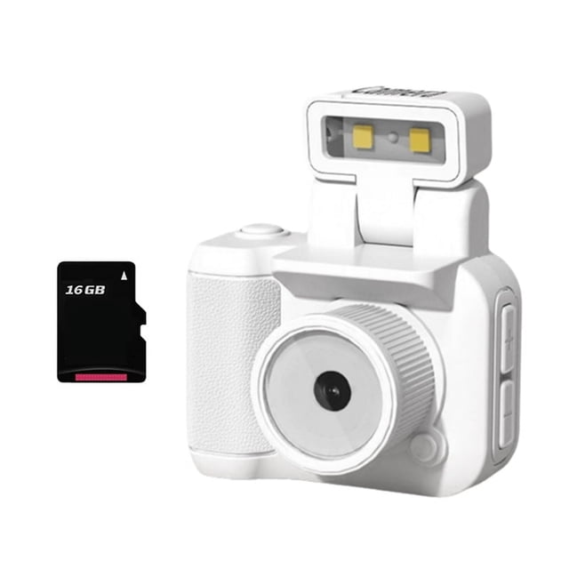 Cámara Mini SLR Cmos 16 GB con Luz de Flash y Base de Carga Grabadora de Video Portátil DV 1080P con Pantalla LCD
