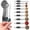 Black, variant on Minteem 8-Piece Magnetic Stainless Steel Measuring Spoons Set Leveler Included, Black, Spice Jar & Liquid Measuring