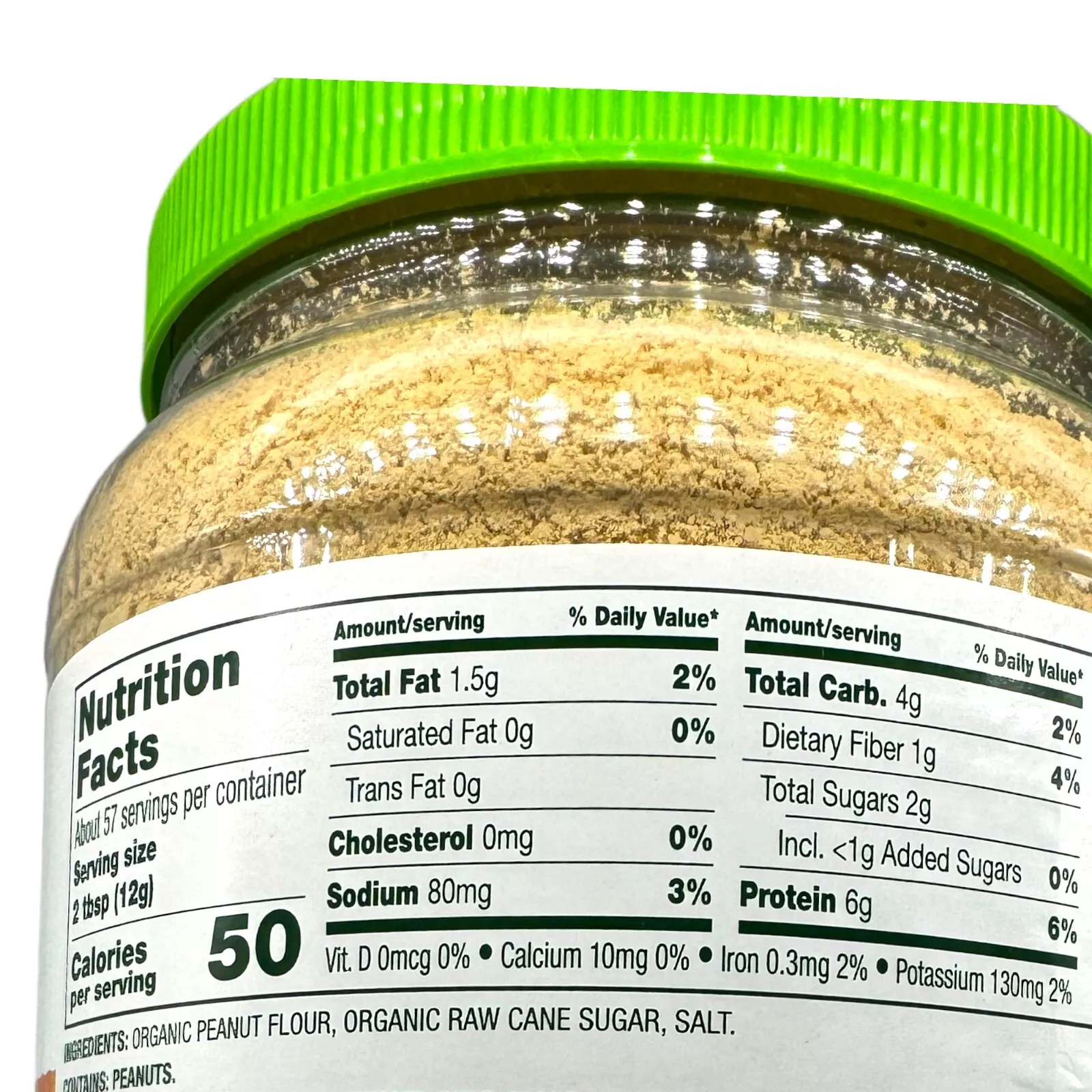 Simple Truth Organic Powdered Peanut Butter 90% Less Fat High Protein 1.5lb Bulk