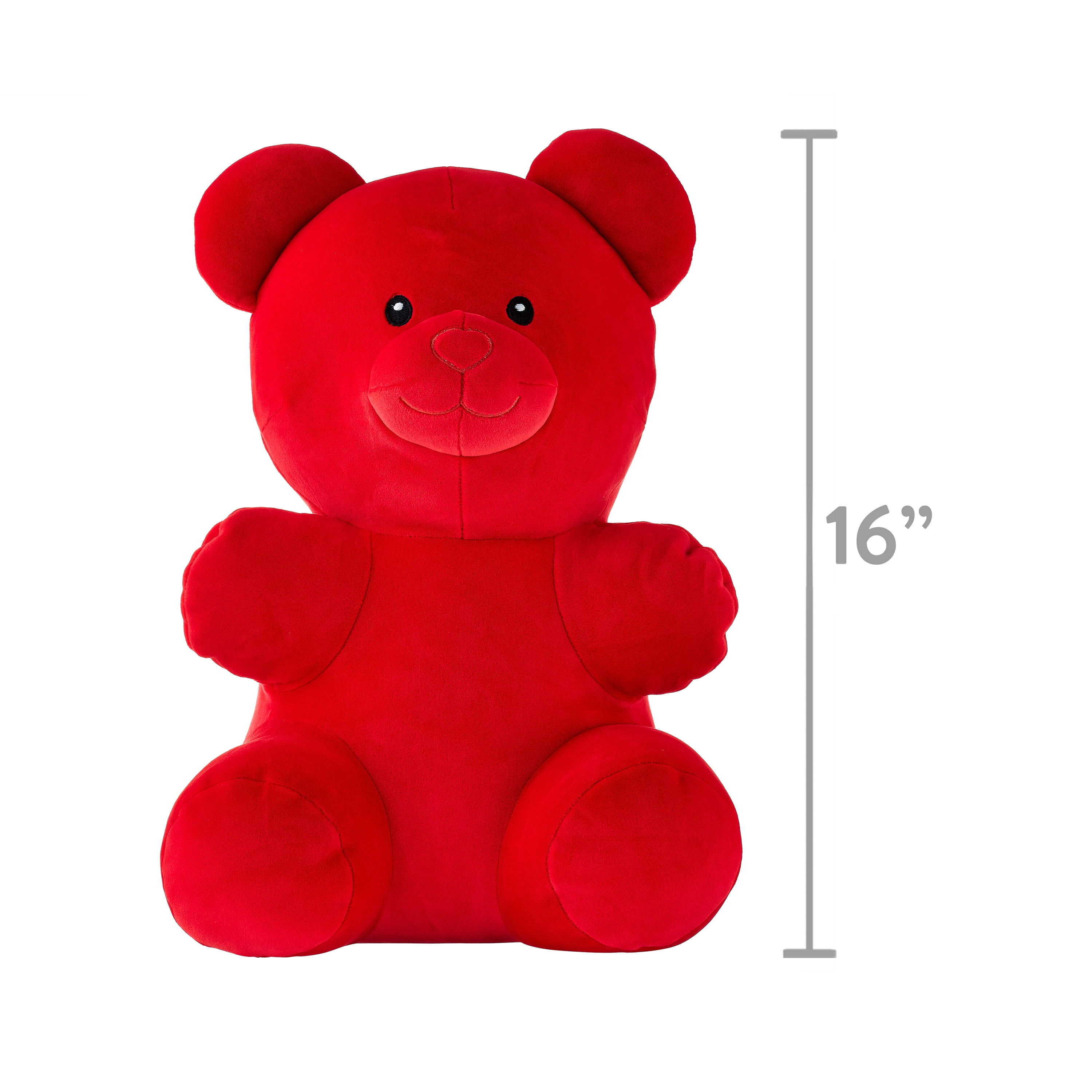 Valentine’s Day Red Gummy Bear Plush, Ages 3+, 16, by Way To Celebrate
