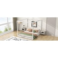 thumbnail image 4 of King Size Canopy Platform Bed with Support Legs,White, 4 of 10