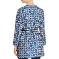 thumbnail image 2 of Finity Womens Floral Ponte Jacket, Blue, 4, 2 of 2