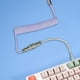 thumbnail image 5 of Pisexur Electronics - Cable USB C en espiral para teclado de juegos para hombre, cable RGB de doble funda para teclado mecánico con metal desmontable de 1,5 m, USB-C a USB-A, organizador de electróni, 5 of 7