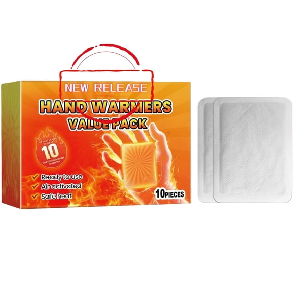 10-Pack Portable Self-Heating Foot & Body Warmers - Adjustable Heat Pads for Muscles, Joints - Ideal for Office, Travel, Outdoor Activities