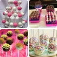 thumbnail image 4 of 300 PCS Cake Pop Sticks and Wrappers Kit, Including 100ct 6-inch Paper Lollipop Sticks, 100ct Clear Candy Treat Bags Parcel, 100ct Gold Twist Ties for Cakepop, Lollipop, Hard Candy, 4 of 6