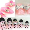 thumbnail image 3 of dianhelloya Nail Art Supplies 10Pcs 3D Glitters Rhinestone Alloy Bowknot DIY Decal Nail Art Tips Stickers, 3 of 8
