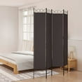 thumbnail image 1 of vidaXL 4-Panel Room Divider Brown 160x220 cm Fabric, 1 of 5