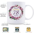 thumbnail image 5 of 78th Birthday Gifts for Women, Mom, Grandma, Sister, Wife, Friend, Aunt - Blessed By God for 78 Years with A Garland Birthday Mug - 11oz Coffee Mug (78th Birthday Gift), 5 of 6