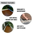 thumbnail image 4 of Syngar 12" x 12" Brown Rustic Acacia Wood Interlocking Patio Tiles for Indoor Outdoor 10 Piece, 4 of 8
