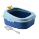 thumbnail image 1 of HINAG Arenero para Gato con Pala Incluida Bandeja Sanitaria de Plástico Resistente y Antiderrames Fácil Limpieza Tamaño 43x35x19 cm Azul, 1 of 4