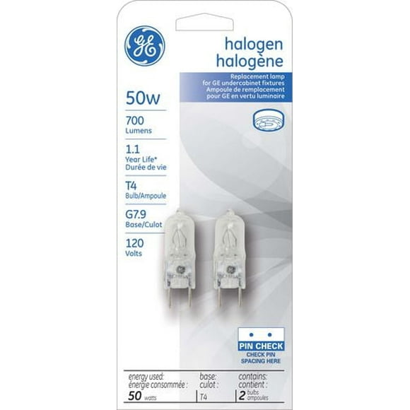 GE Lighting Canada 50W T4 Halogen Bulbs