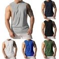 thumbnail image 6 of BUYISI Men's Workout Muscle Tank Top Gym Fitness Sleeveless Vest T shirt White Black 2XL, 6 of 9