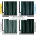 thumbnail image 3 of Exclusive Fabrics  Signature Extra Wide Blackout Velvet Curtains (1 Panel) - Luxurious Blackout Drapes Blackforest Green 100 x 84 84 Inches, 3 of 5