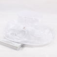 thumbnail image 2 of OOOUM Elegant Summer Church Hats Hat For Women Sheer Organza Ruffle Wide Brim Sun Hat Wedding Tea Party Occasion Sun Hat White, 2 of 3