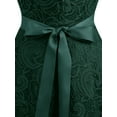 thumbnail image 6 of Market In The Box Women Floral Lace V Neck Sleeveless Bridemaid Party Dress, 6 of 7