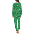 thumbnail image 3 of FKELYI Colorful Christmas Lights Pjs for Women Size 5XL Breathable Round Neck Ladies Pajamas Leisure Women Sleepwear 2 Piece, 3 of 5