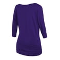 thumbnail image 5 of Blusa para Mujer Manga 3/4 con Drapeado y Fruncido Lateral Grande, 5 of 5