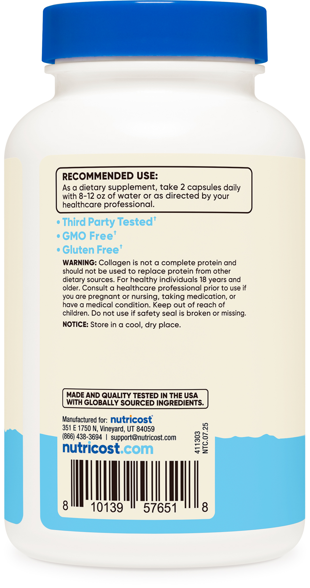 Nutricost BioCell Collagen (1,000mg) 120 Capsules - Hydrolyzed Type II Collagen Supplement, GMO-Free, Gluten-Free, 60 Servings