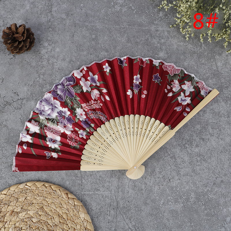 Durable Tradition Hand Fan Plum Blossom Chinesen Paper Bamboo Folding Fan FA 