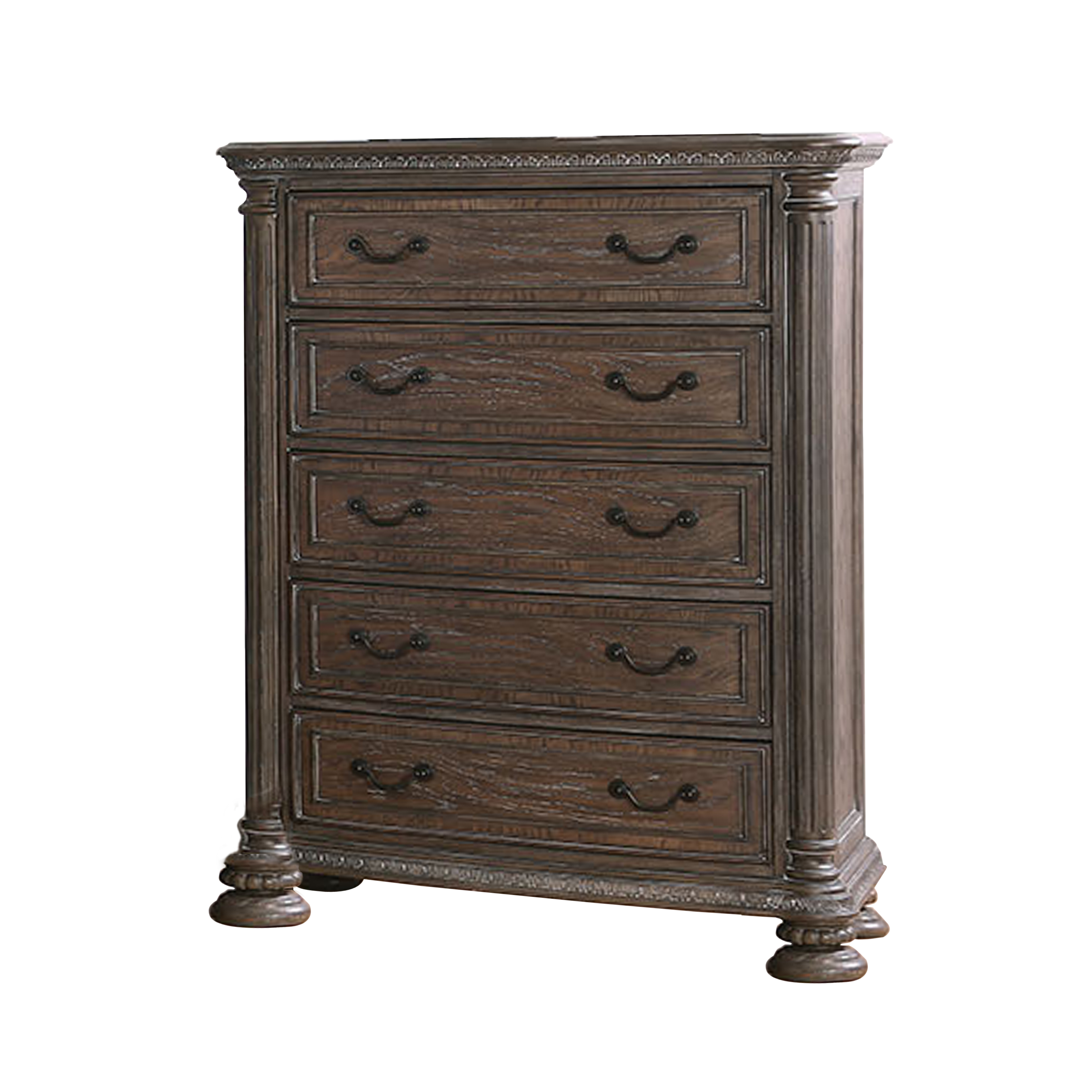 Furniture of America Kylen 5-Drawer Chest, Rustic Natural Tone