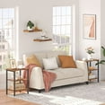 thumbnail image 5 of HOOBRO End Tables Metal Frame Set of 2 Sofa Tables with 3-Layer Storage Shelves Living Room Home Office Rustic Brown BF13BZ01, 5 of 8