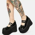 thumbnail image 3 of Women's Wedges Platform Mary Janes High Heel Pumps Sweet Kawaii Lolita Shoes, 3 of 19