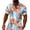 Orange, variant on BUWTTER Mens Shirts Floral Print Short Sleeve Summer Casual Lightweight Breathable Button Down Beach Shirts Orange L