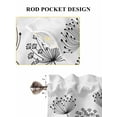 thumbnail image 6 of Black Dandelion Bathroom Window Curtain, Country Modern Minimalist Flower Light Filtering Coffee Kitchen Curtains, Bedroom Living Room Curtains 2 Panel 84"x45", 6 of 6