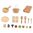 thumbnail image 3 of Juego de cocina de madera, juego de simulación, juguetes de cocina, mejora las habilidades motoras, coordinación, juego de comida de imitación para, 3 of 9