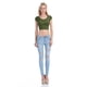Women's Basic Tunic Top - Short Sleeve, Side Shirring, Boat Neck, Soft & Stretchy (3X, Sea Green)