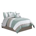 thumbnail image 2 of HGMart Bedding Comforter Set Bed In A Bag - 7 Piece Luxury Embroidery Microfiber Bedding Sets - Oversized Bedroom Comforters, King Size, Mint, 2 of 6