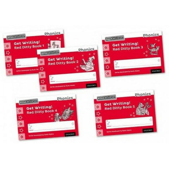 Read Write Inc. Phonics: Get Writing! Red Ditty Books 1-5 Mixed Pack Of 5
