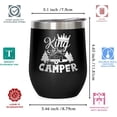 thumbnail image 2 of King of The Camper Wine Tumbler, Outdoor Camping Gifts Coffee Mug Cup, Camp Wine Glass Stemless Tumblers with Lid Stainless Steel Insulated Vacuum, RV Gifts for Campsite Travel Camping 12 Oz, 2 of 6
