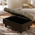 thumbnail image 2 of Flannel and PVC Storage Ottoman for Living Room, 2 of 8