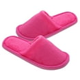thumbnail image 2 of Zapatilla antideslizante Zapatillas cálidas de algodón Zapatos de piso de felpa Zapatillas de interior de invierno para hombre mujer (Rosy 40-41 Yard 8US, 5.5UK ， 39EU, 9.825Inch), 2 of 5