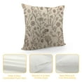thumbnail image 4 of RUIYC Decorative Throw Pillow Case Farmhouse Pattern Brown Florets Bud Crewel Cushion Cover Pillowcase for Couch Sofa Bed, 4 of 5
