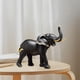thumbnail image 2 of Estatua de elefante moderna para decoración del hogar, acento decorativo hecho a mano. cabeza negra arriba, 2 of 8