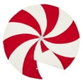 thumbnail image 2 of Saro Lifestyle Jolly Holiday Candy Cane Skirt 84"x84" - Red/White, 2 of 3
