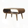 thumbnail image 3 of 100% Solid Mango Wood Coffee Table with Nordic Legs - Modern Home Decor, 3 of 9
