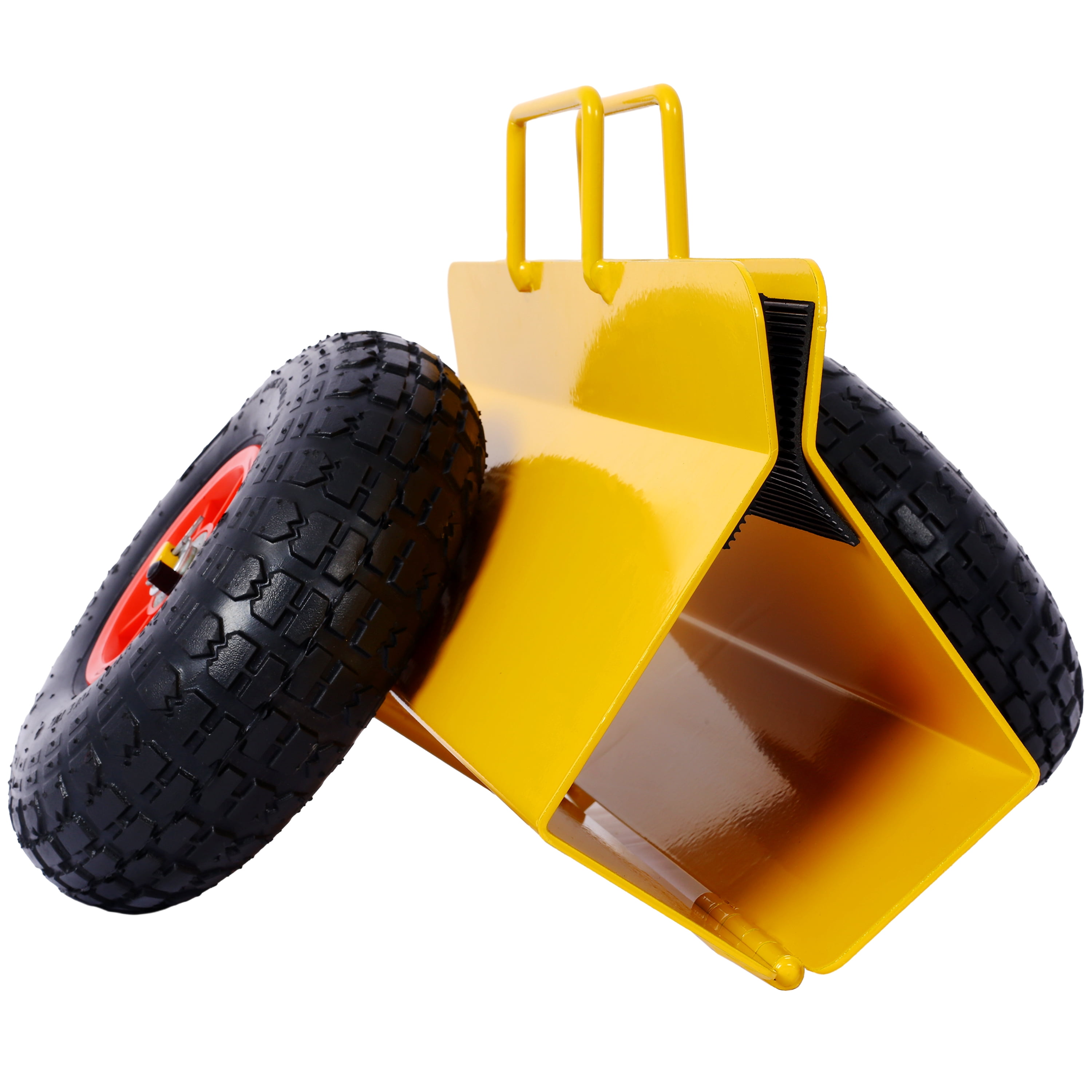 Heavy Duty Drywall Dolly Cart with 10" Pneumatic Tires, 600 LB Capacity Panel Dolly for Moving Sheetrock, Appliances, Doors, & Materials - All Terrain Hand Truck for Construction & Remodeling