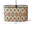thumbnail image 2 of Bloomingville 100 Watt Ikat Elegance Bamboo Pendant Lamp, Multicolor, 2 of 3