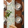 thumbnail image 2 of Flowers Leaves Table Runner 72 Inches, Colorful Botanical Nature Plants Herbs Bed Runner Dresser Scarves Tabletop for Indoor Outdoor Parties/Ceremony/Banquet, 16" x 72", 2 of 8