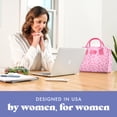 thumbnail image 6 of Fit + Fresh Bloomington Womens Lunch Bag, Insulated Lunch Box With Containers, Pink Doodle Hearts, 6 of 6