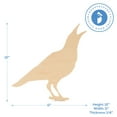 thumbnail image 4 of Raven Wooden Cutout 12 x 11 Inches, 3 Unfinished Birch Wood Animal Cutouts for Halloween Decor and DIY Crafts, by Woodpeckers, 4 of 7