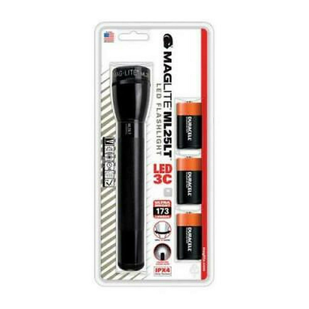 Maglite 173 lumens Black LED Flashlight C Battery