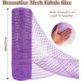 thumbnail image 2 of 2 Rolls Red Mesh Ribbon, Christmas Deco Mesh 10 Inch x 30 Feet Each Roll, Metallic Red with Foil Ribbon for Christmas Tree Decorations Halloween Party Decor Crafts Wreaths,Morado, 2 of 7